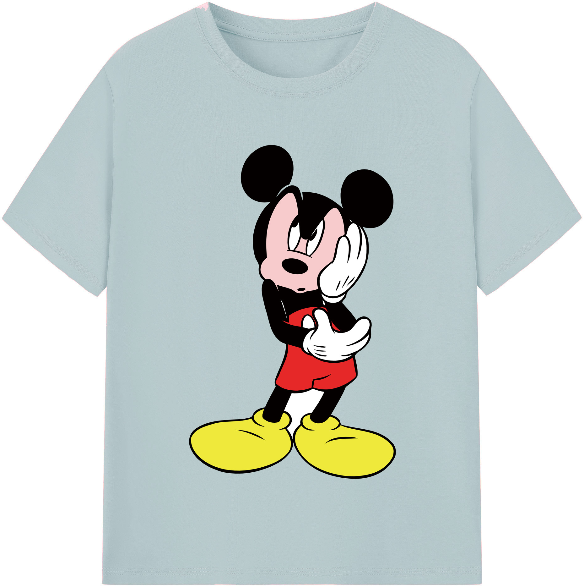 （画像用） ミッキーマウス Mickey Mouse 綿100％半袖Tシャツ（フロントプリント）